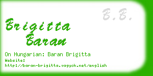 brigitta baran business card